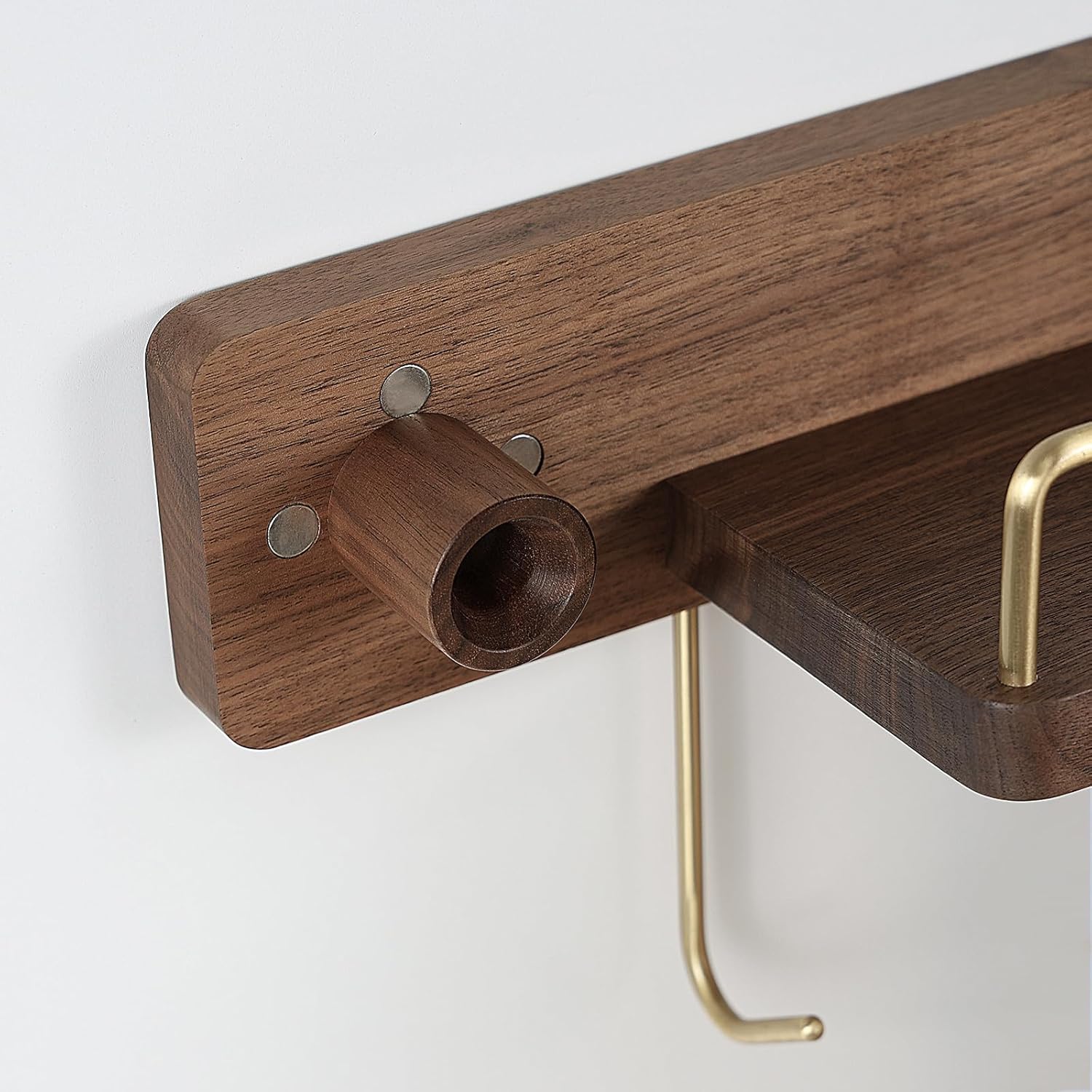 for Dyson Supersonic Hair Dryer Wall Mount Stand Holder, Blow Dryer Accessories and Attachments Organizer Storage Rack, Wood