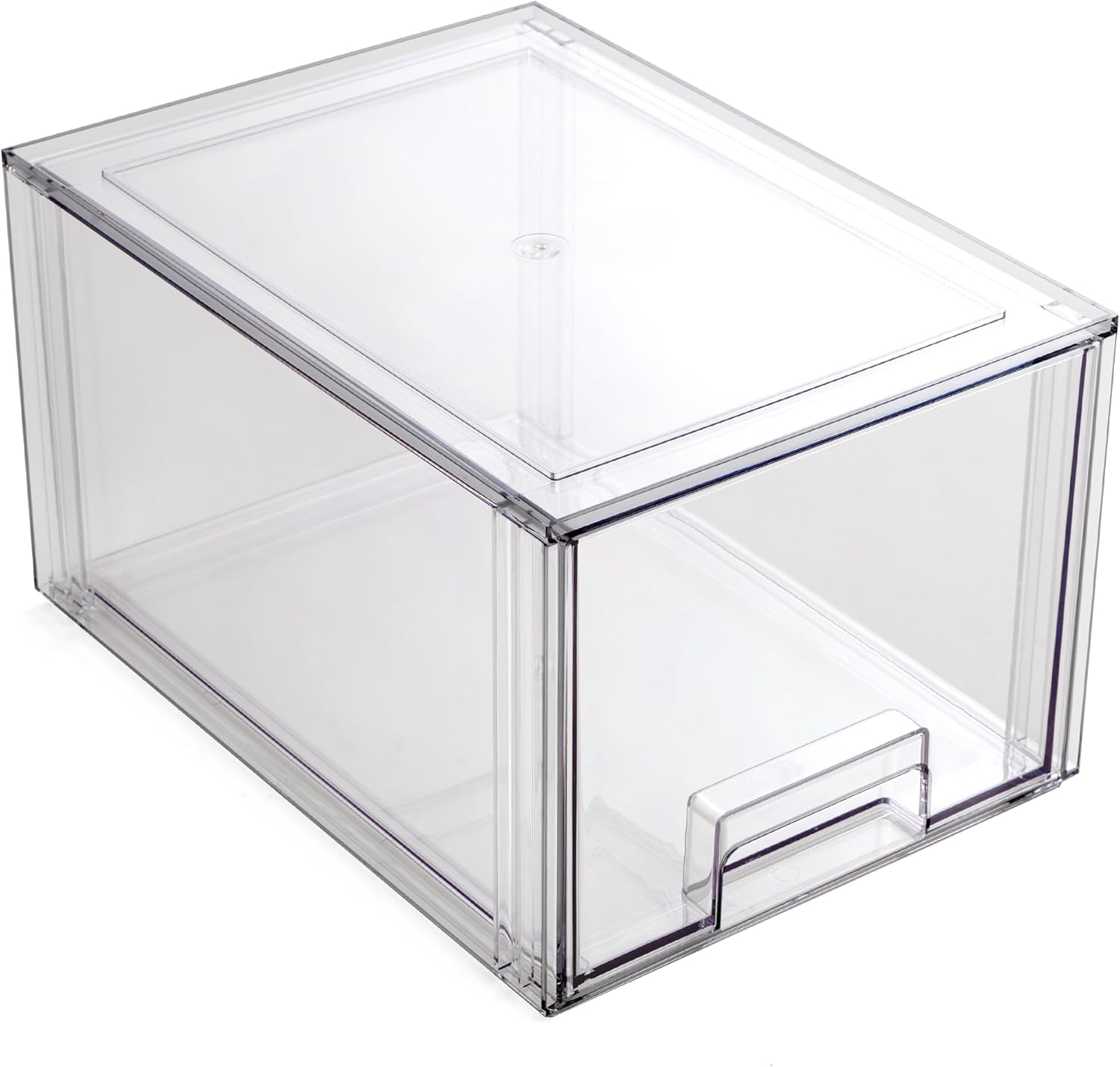 BINO | Stackable Storage Drawers, Large - Clear | THE CRATE COLLECTION | Storage Bins With Drawers | Bathroom Organizers | Under Sink Organizer | Vanity Cabinet Home Organization